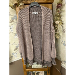 One Eleven North Cardigan, Woman’s Size Large Pink &‎ Black
